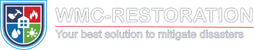 A logo for a company called wmc restoration