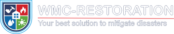 A logo for a company called wmc restoration